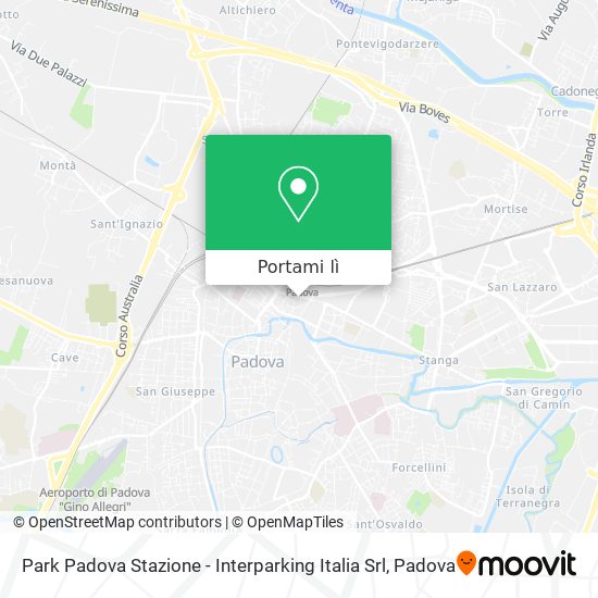 Mappa Park Padova Stazione - Interparking Italia Srl