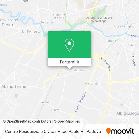 Mappa Centro Residenziale Civitas Vitae Paolo VI