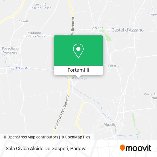 Mappa Sala Civica Alcide De Gasperi