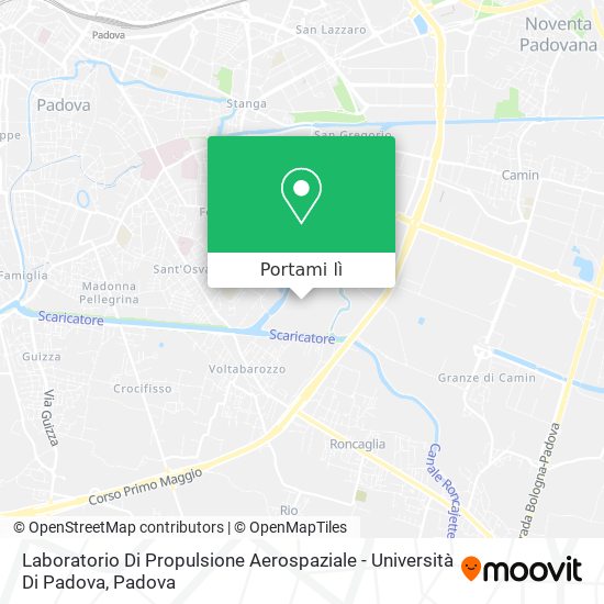 Mappa Laboratorio Di Propulsione Aerospaziale - Università Di Padova