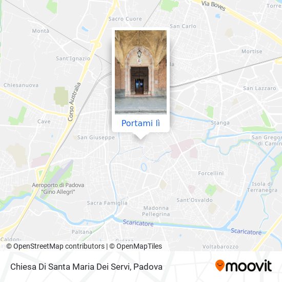 Mappa Chiesa Di Santa Maria Dei Servi