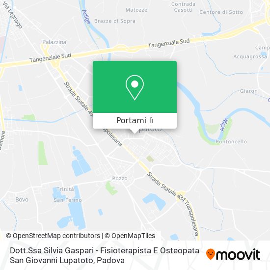 Mappa Dott.Ssa Silvia Gaspari - Fisioterapista E Osteopata San Giovanni Lupatoto