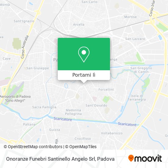 Mappa Onoranze Funebri Santinello Angelo Srl