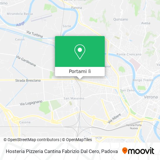 Mappa Hosteria Pizzeria Cantina Fabrizio Dal Cero