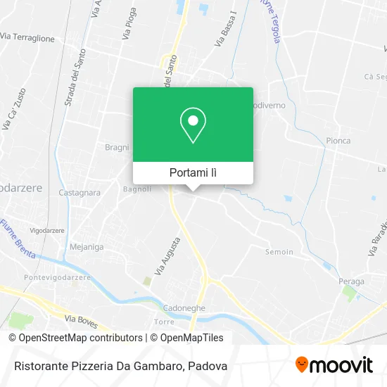 Mappa Ristorante Pizzeria Da Gambaro