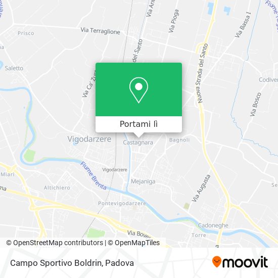 Mappa Campo Sportivo Boldrin