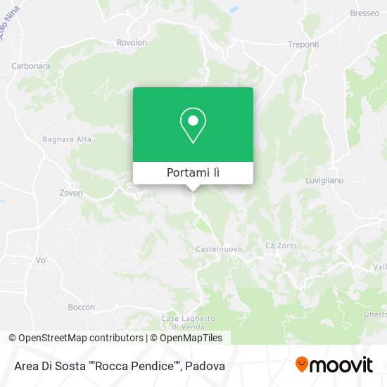 Mappa Area Di Sosta ""Rocca Pendice""