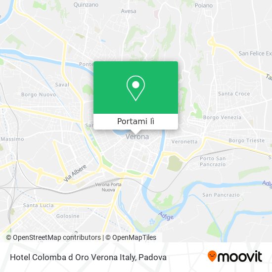Mappa Hotel Colomba d Oro Verona Italy