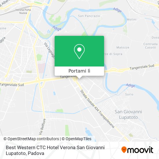 Mappa Best Western CTC Hotel Verona San Giovanni Lupatoto