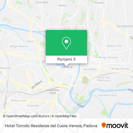 Mappa Hotel Torcolo Residenze del Cuore Verona