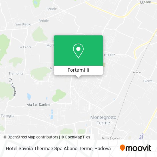 Mappa Hotel Savoia Thermae Spa Abano Terme