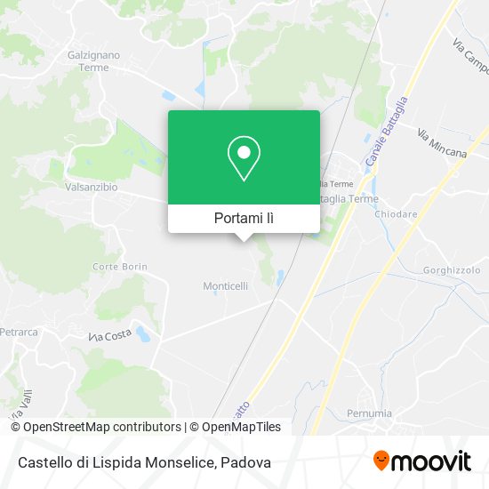 Mappa Castello di Lispida Monselice