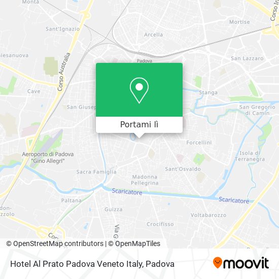 Mappa Hotel Al Prato Padova Veneto Italy