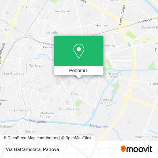 Mappa Via Gattamelata