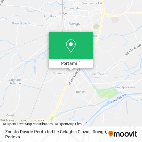 Mappa Zanato Davide Perito Ind.Le Celeghin Cinzia - Rovigo