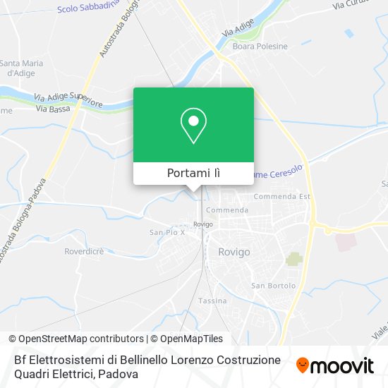 Mappa Bf Elettrosistemi di Bellinello Lorenzo Costruzione Quadri Elettrici