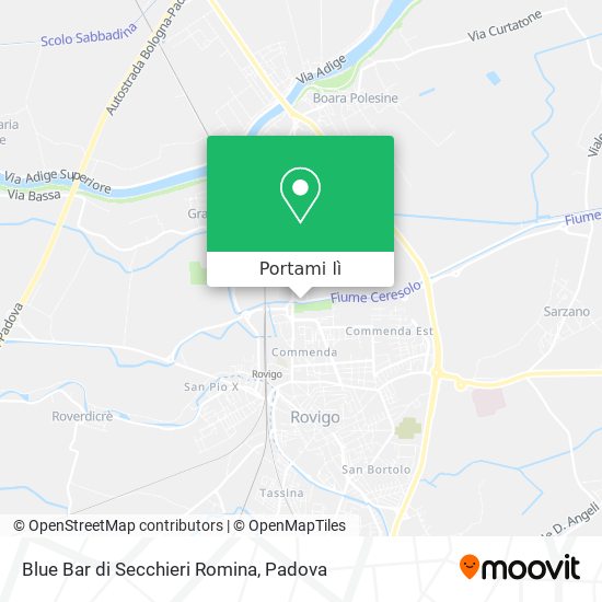 Mappa Blue Bar di Secchieri Romina