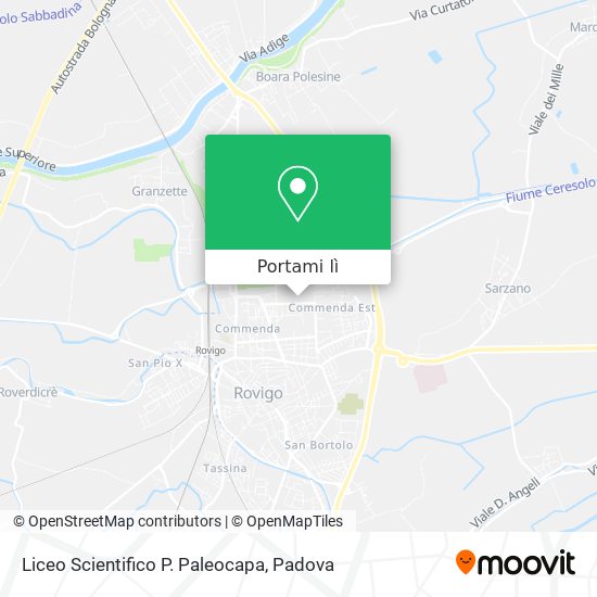 Mappa Liceo Scientifico P. Paleocapa
