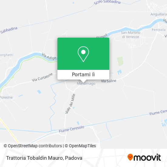 Mappa Trattoria Tobaldin Mauro