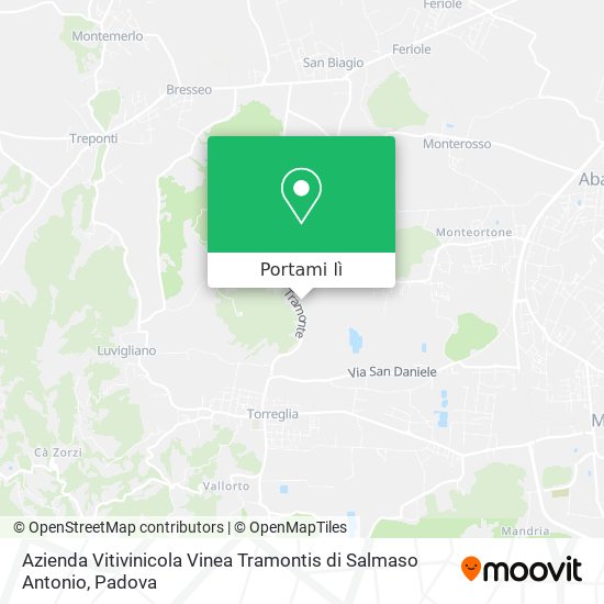 Mappa Azienda Vitivinicola Vinea Tramontis di Salmaso Antonio