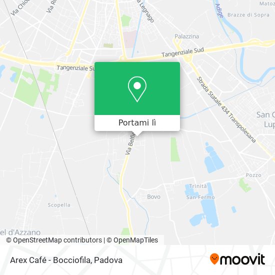 Mappa Arex Café - Bocciofila