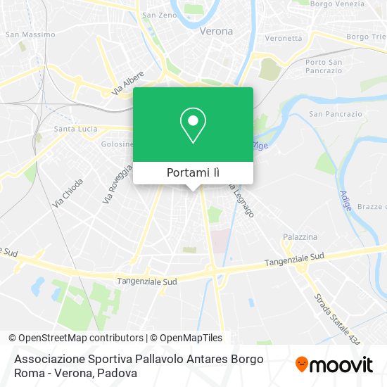 Mappa Associazione Sportiva Pallavolo Antares Borgo Roma - Verona