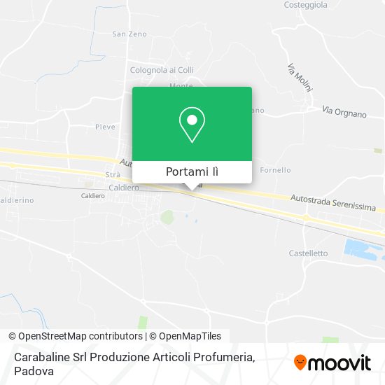 Mappa Carabaline Srl Produzione Articoli Profumeria
