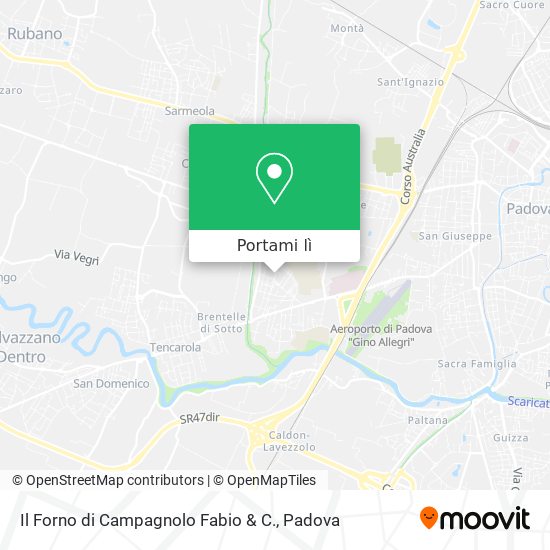 Mappa Il Forno di Campagnolo Fabio & C.