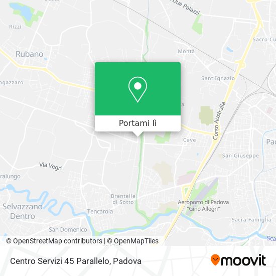 Mappa Centro Servizi 45 Parallelo
