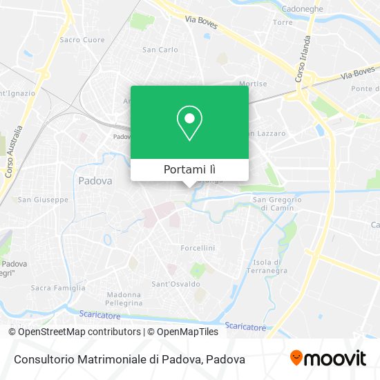 Mappa Consultorio Matrimoniale di Padova