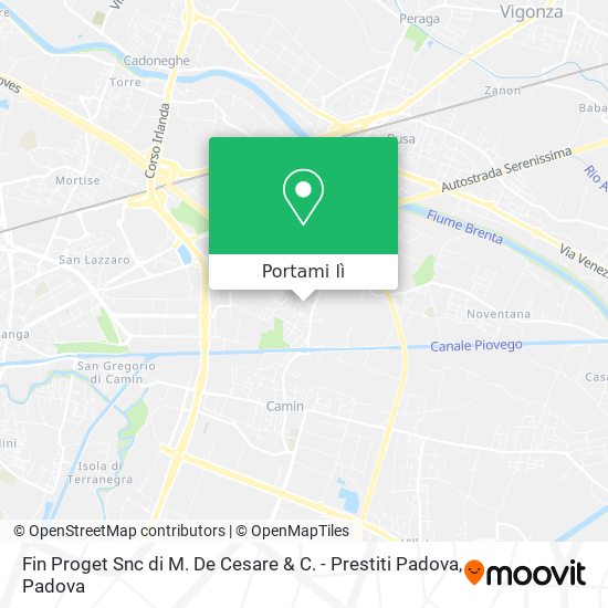 Mappa Fin Proget Snc di M. De Cesare & C. - Prestiti Padova