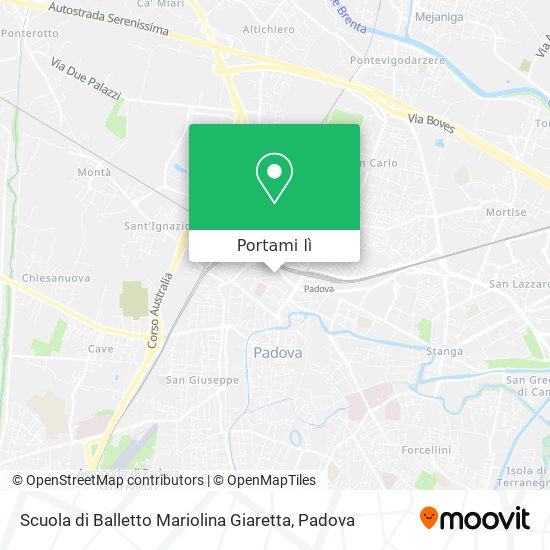 Mappa Scuola di Balletto Mariolina Giaretta