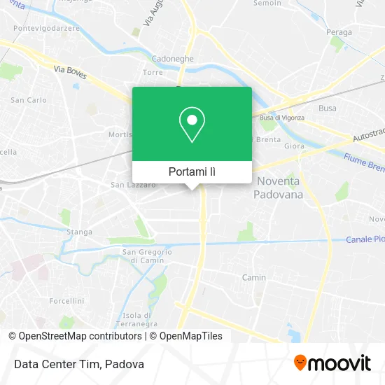 Mappa Data Center Tim