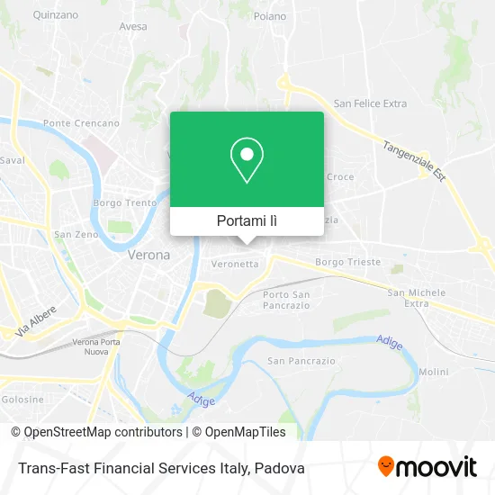 Mappa Trans-Fast Financial Services Italy