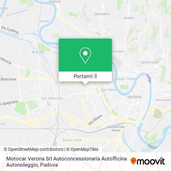 Mappa Motocar Verona Srl Autoconcessionaria Autofficina Autonoleggio