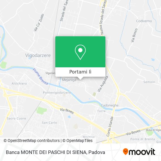 Mappa Banca MONTE DEI PASCHI DI SIENA