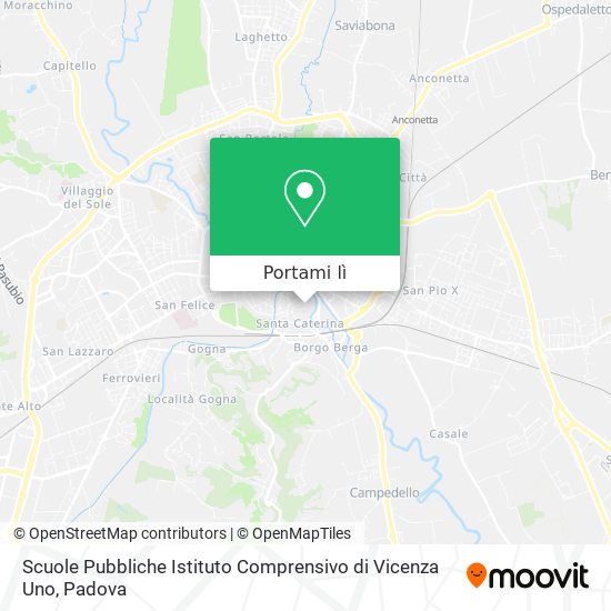 Mappa Scuole Pubbliche Istituto Comprensivo di Vicenza Uno