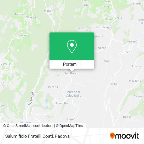 Mappa Salumificio Fratelli Coati