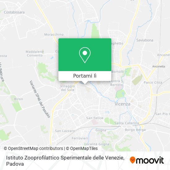 Mappa Istituto Zooprofilattico Sperimentale delle Venezie