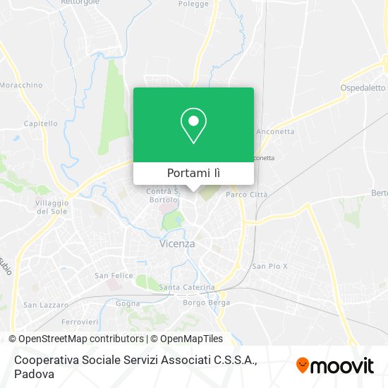 Mappa Cooperativa Sociale Servizi Associati C.S.S.A.