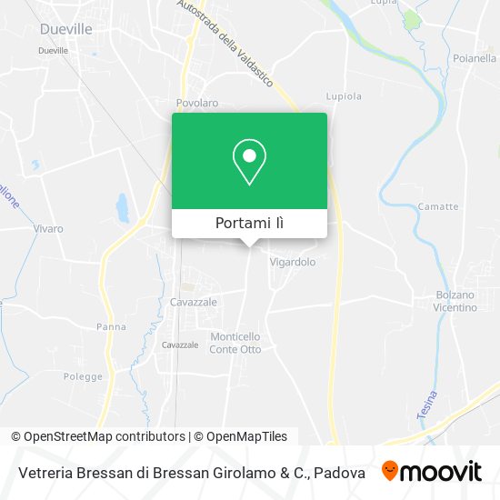 Mappa Vetreria Bressan di Bressan Girolamo & C.