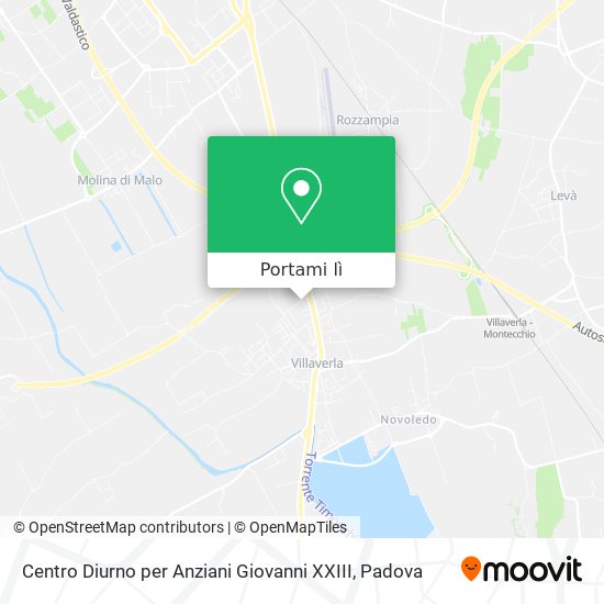 Mappa Centro Diurno per Anziani Giovanni XXIII