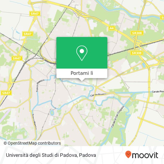 Mappa Università degli Studi di Padova