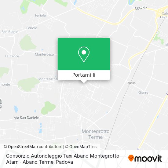 Mappa Consorzio Autonoleggio Taxi Abano Montegrotto Atam - Abano Terme