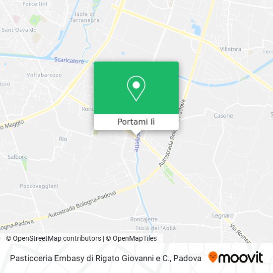 Mappa Pasticceria Embasy di Rigato Giovanni e C.