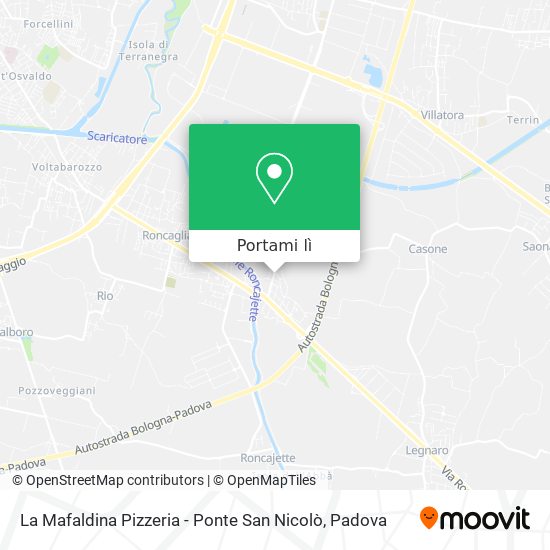 Mappa La Mafaldina Pizzeria - Ponte San Nicolò