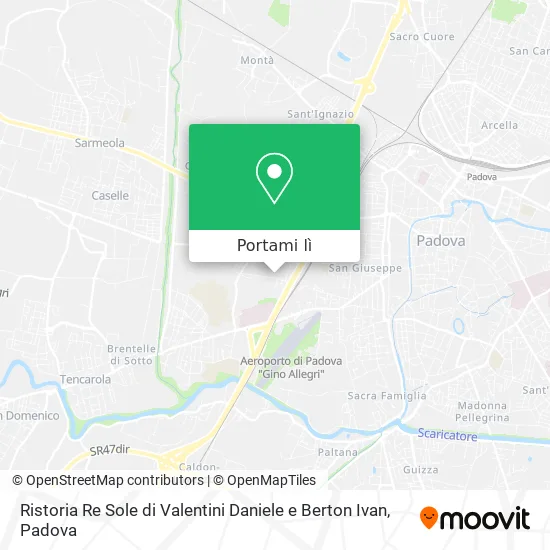 Mappa Ristoria Re Sole di Valentini Daniele e Berton Ivan