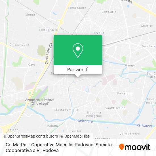 Mappa Co.Ma.Pa. - Coperativa Macellai Padovani Societa' Cooperativa a Rl