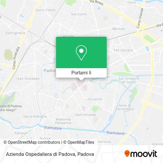 Mappa Azienda Ospedaliera di Padova