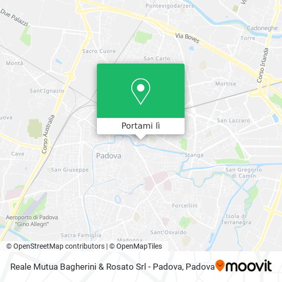 Mappa Reale Mutua Bagherini & Rosato Srl - Padova